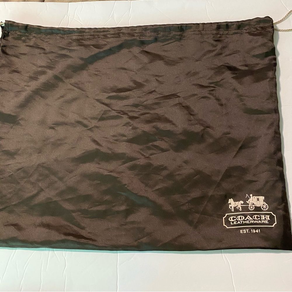 COACH Satin Brown Dust Bag Drawstring 15x19.5